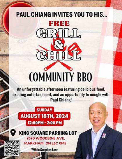 WellCare Insurance CEO Joined Markham MP's Summer BBQ Event